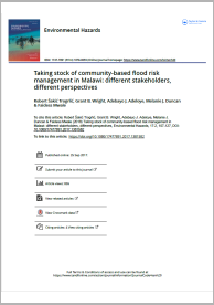 Taking stock of community-based flood risk management in Malawi: different stakeholders, different perspectives