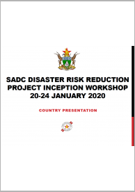 Zimbabwe Presentation - SADC DRR Project Inception Workshop
